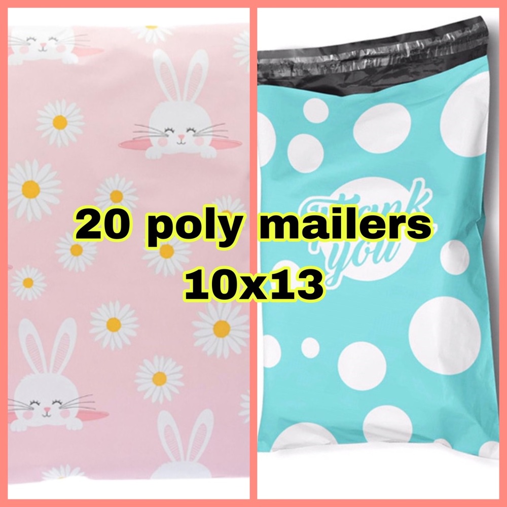 20 mixed polymailers easter theme  prints 10x13